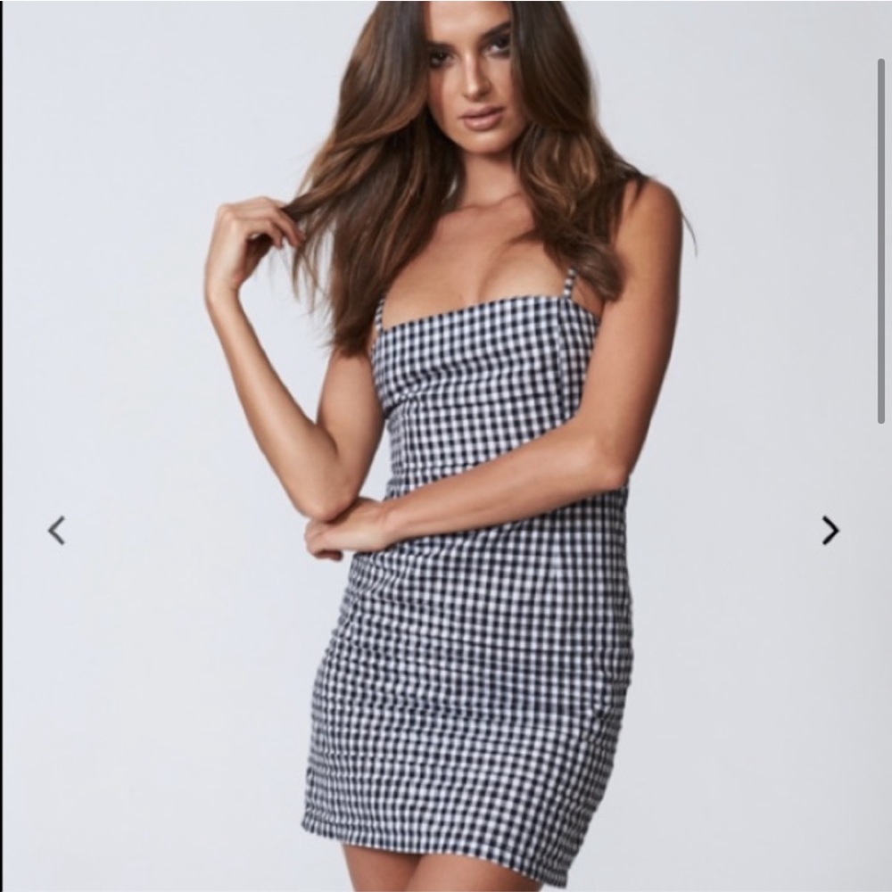 Lioness black gingham dress